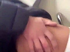 Gay amateur Anthony Austin gets fucked by Tahar in public toilets