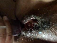 Wet and Wild: Mom's Hairy Pussy Squirts in Pleasure