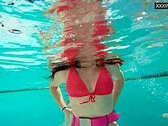 Hungarian pornstar Eva Sasalka in a wild underwater threesome