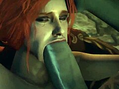 Triss merigold gets her pussy and ass fucked by a thug in Witcher 3 porno