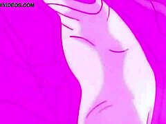 Dokter kartun memberikan pijat sensual di kamar tidur