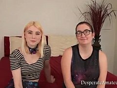 Hot moms give sloppy blowjobs and swallow big cocks in casting video