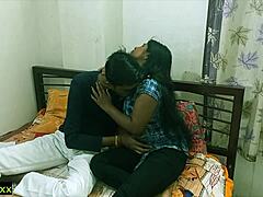 Amateur Indian couple films themselves having sex in hotel room