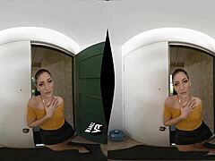 Virtual reality sex with Nikki Knightly in close-up