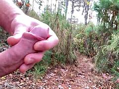 Naughty Masturbation Session in the Forest