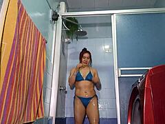 Hot and heavy shower session with a gorgeous MILF