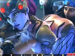 Compilation of Overwatch faps featuring big tits and cartoon characters