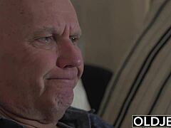 Grandpa's sugar fucks his stepson's tight pussy in a hot video