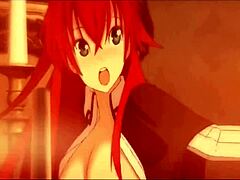 Big ass hentai Rias gets her pussy licked and fucked