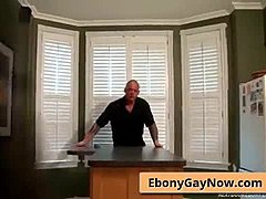 Ebony man's intense fucking session with other men