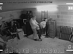 Cctv footage captures teen Sabien Demonia getting her big ass pounded by school worker