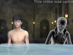 Desenhos animados em 3D com Harry Potter e Myrtle