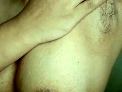 Indian babe with big tits indulges in hairy armpit fetish