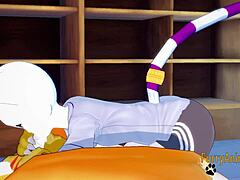 Video porno de desene animate în care Renamon și Gatomon se angajează într-o acțiune bareback cu un final de creampie