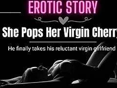 Eroottinen audiokertomus neitsyistä ensimmäistä kertaa pornoelokuvassa
