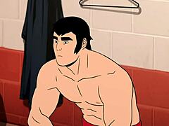 Sinisilmäinen Tomie Katanan isot tissit ja vartalo animaatioseksissä