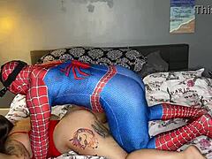 Funny cosplay porn with spidey