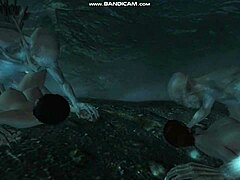 Skyrim's Neisa and Yuriana are ravished by a Falmer