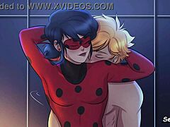 Kinky ladybug gets pleasure from big white cock in HD video