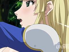 Japonská animácia nadržanej tínedžerky s veľkými prsiami, ktorá strieka na verejnosti