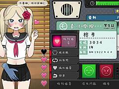 Japansk skolflicka blir straffad i Hentai-spel