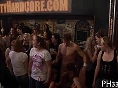 Cumshot competition in a wild sex party