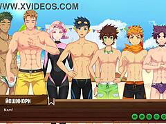 Teen boys playing gay game in friend's camp