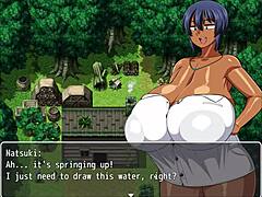 เกมการ์ตูนที่มีหน้าอกใหญ่และการช่วยตัวเองด้วยสาวอนิเมะผิวสีแทน Natsuki