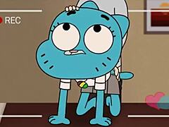 Aventures sexuelles en 3D Gumball cartoon